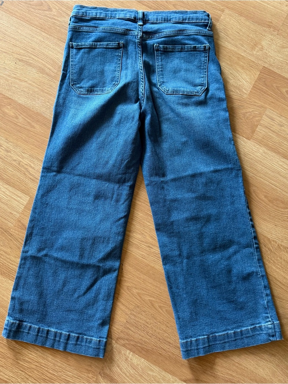 Time & Tru High-Rise Wide-Leg Cropped Jeans Front Porch Pockets Women’s Size10 - Picture 2 of 13